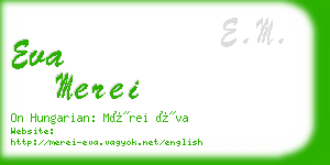 eva merei business card